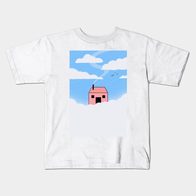 Cloud House Kids T-Shirt by withpingu